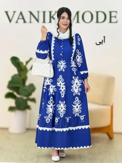 پیراهن بلند ساحلی کمرچین کد g688