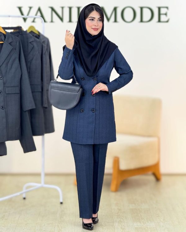 کت شلوار اداری چهارخونه کد g620