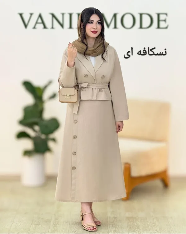کت دامن لینن بهاری کد g853