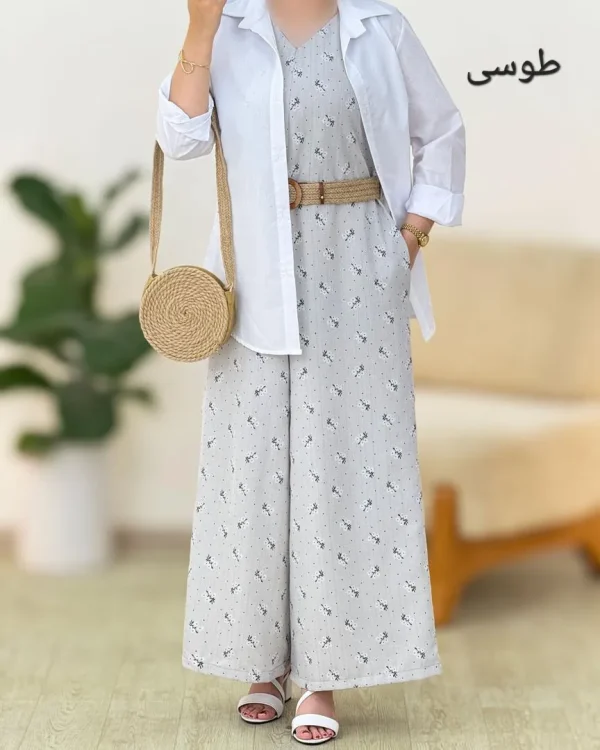 اورال یقه هفت طرح گل کمربنددار کد g921