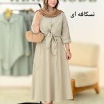 ست شومیز آستین دکمه خور و دامن زیپ دار کد g949