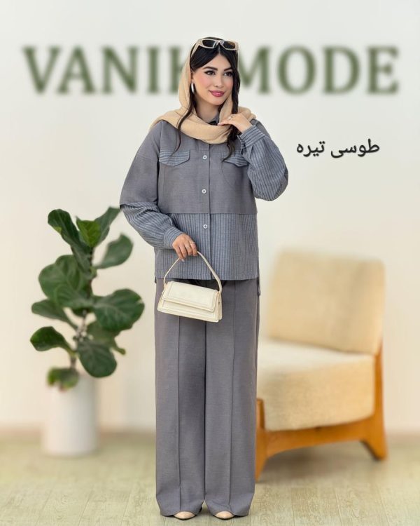 ست شومیز شلوار تیکه دوزی کد g953