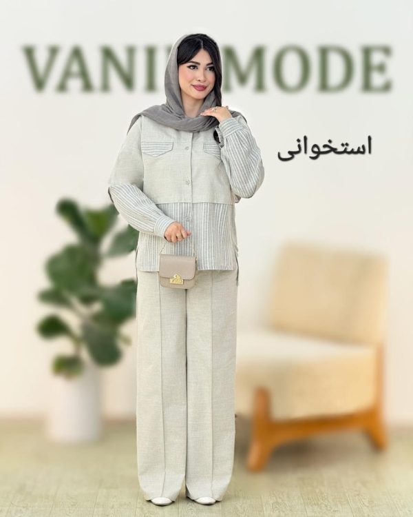 ست شومیز شلوار تیکه دوزی کد g953