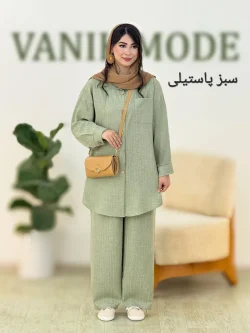 ست شومیز شلوار دکمه دار کد g911