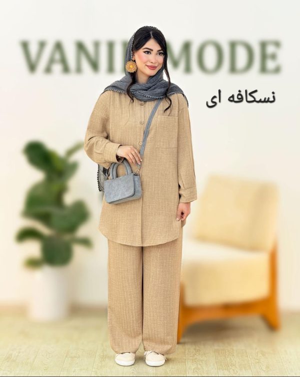 ست شومیز شلوار دکمه دار کد g911