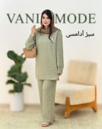 ست شومیز یقه سفید و شلوار کمرکش کد g889