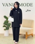 ست شومیز یقه سفید و شلوار کمرکش کد g889 (2)