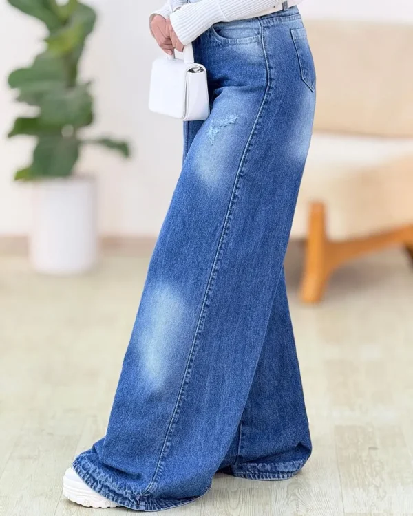 شلوار شافل جین سنگشور کد g931