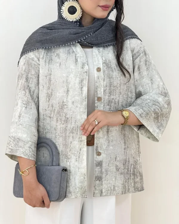 شومیز آبرنگی گازوئیلی کد h23