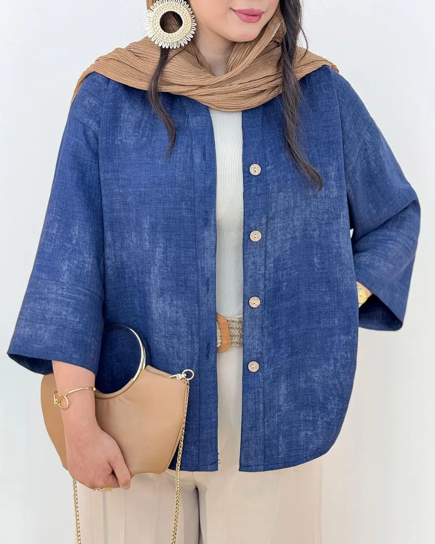 شومیز آبرنگی گازوئیلی کد h23