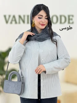 شومیز تترون آستین دکمه خور کد g998