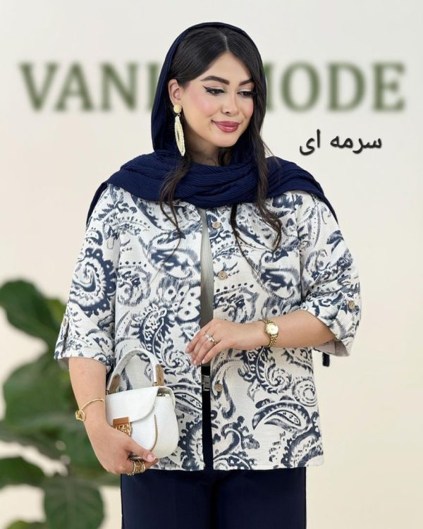 شومیز ترنج آستین گت دار کد g999