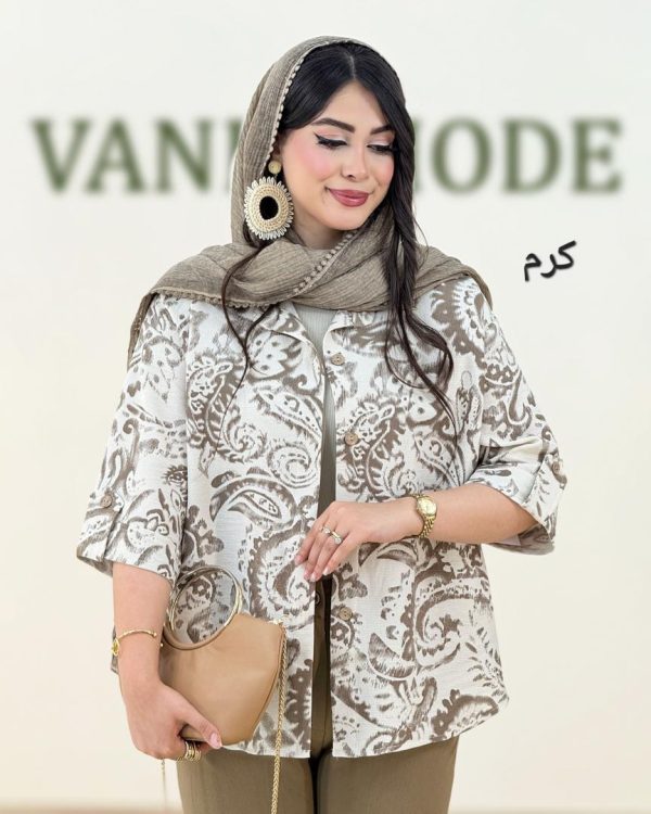 شومیز ترنج آستین گت دار کد g999