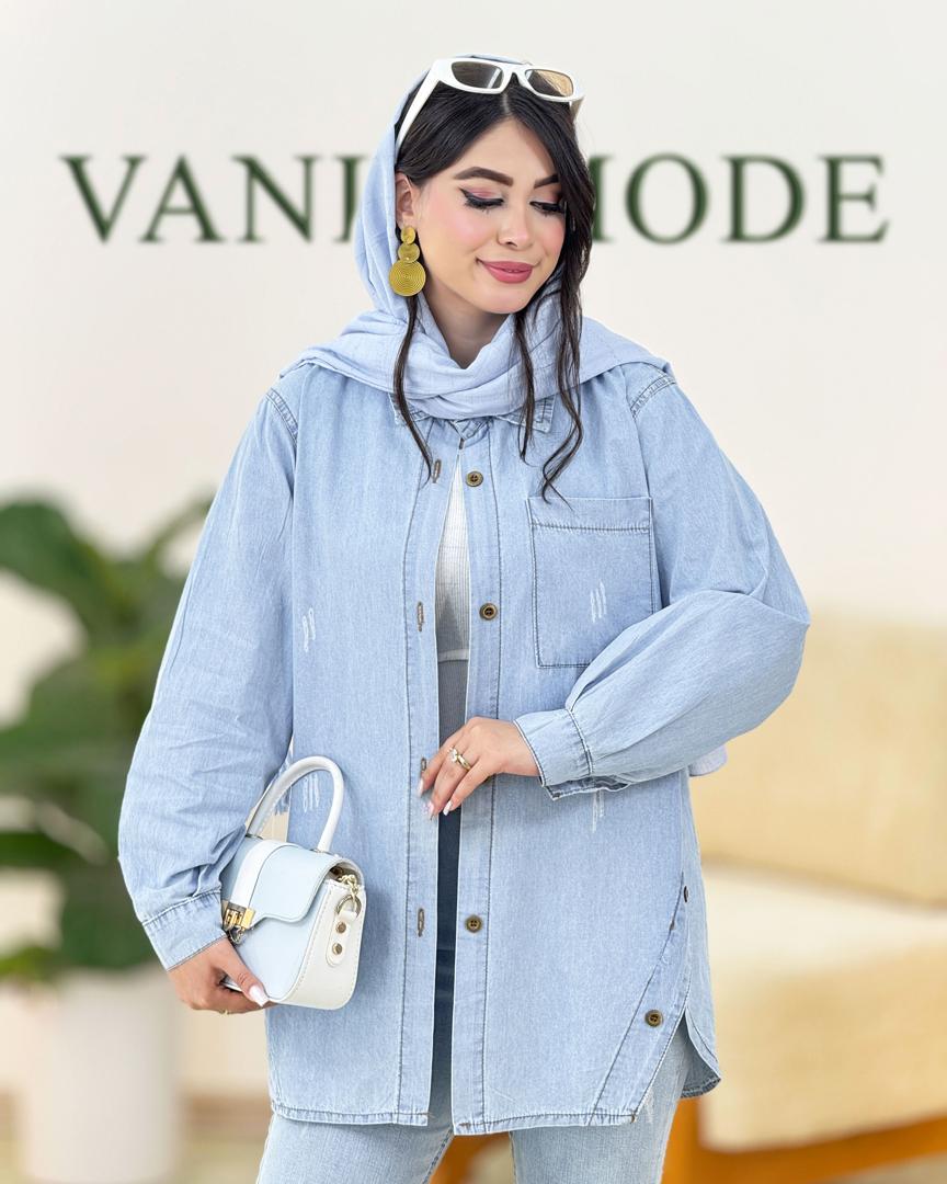 شومیز جین کاغذی کد g919