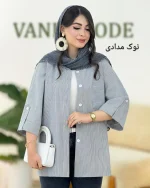 شومیز راه راه تترون کد g995 (2)_2