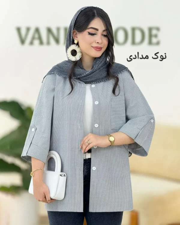 شومیز راه راه تترون کد g995