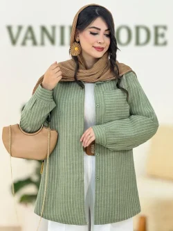 شومیز راه راه کوک دوزی کد g968