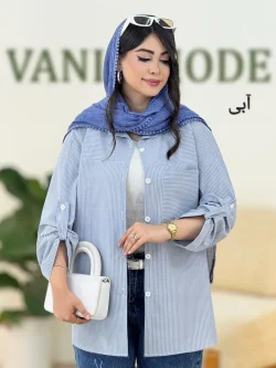 شومیز لینن راه راه کد g995