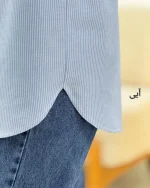 شومیز لینن راه راه کد g995 (2)_2