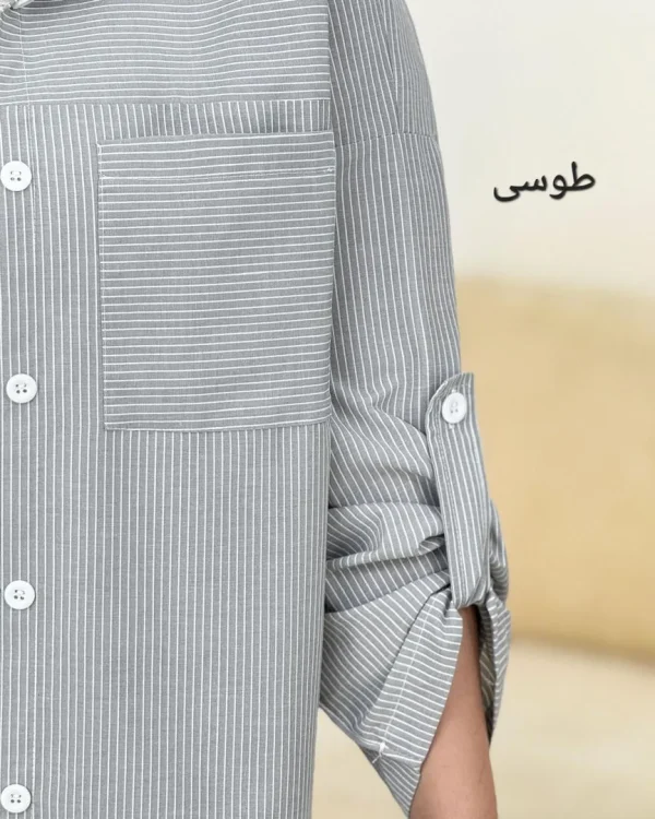 شومیز لینن راه راه کد g995