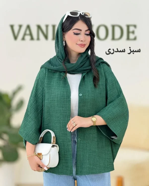 شومیز پانچ آستین پاکتی کد g943