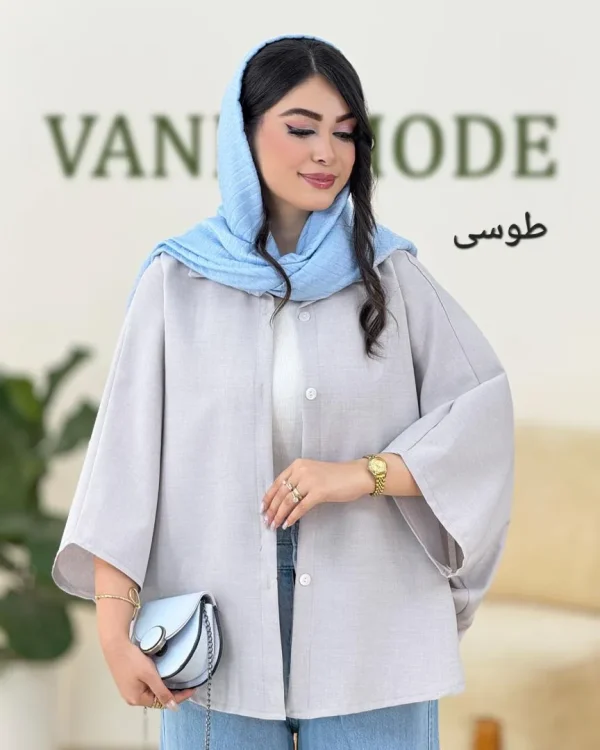 شومیز پانچ آستین پاکتی کد g943