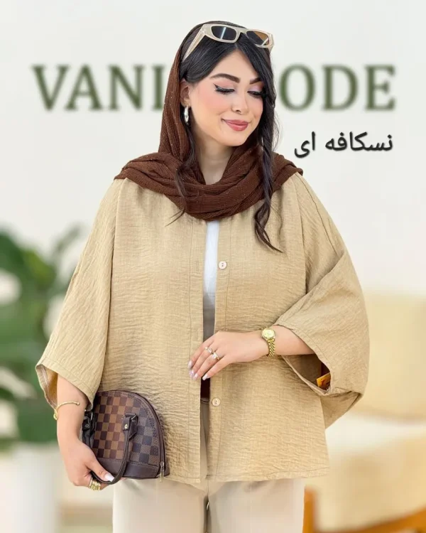 شومیز پانچ آستین پاکتی کد g943