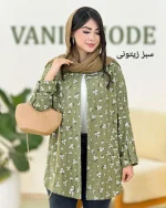 شومیز کریشه گل گچی کد g961 (2)_1