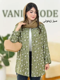 شومیز کریشه گل گچی کد g961