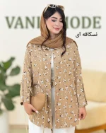 شومیز کریشه گل گچی کد g961 (6)_5
