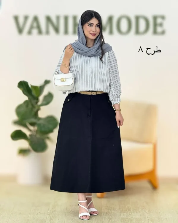 شومیز گره دار دامن پشت کش کد g850