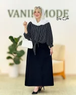 شومیز گره دار دامن پشت کش کد g850 05_3