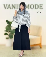 شومیز گره دار دامن پشت کش کد g850 06_2