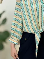 شومیز گره دار دامن پشت کش کد g850 07_1