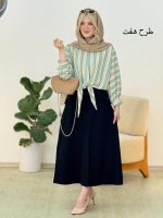 شومیز گره دار دامن پشت کش کد g850