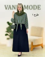 شومیز گره دار دامن پشت کش کد g850 (2)_2