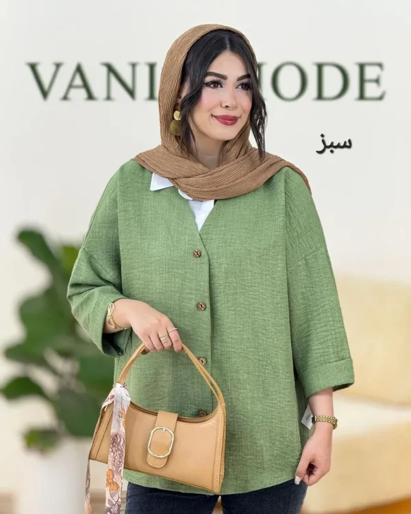 شومیز یقه هفت برشکا کد g887
