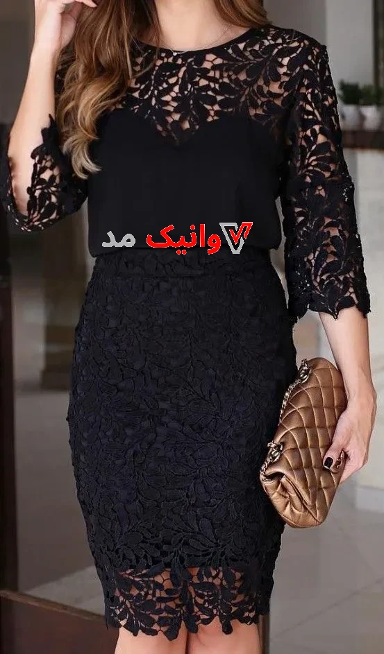 لباس‌ آستین‌ دار گیپوری یا توری