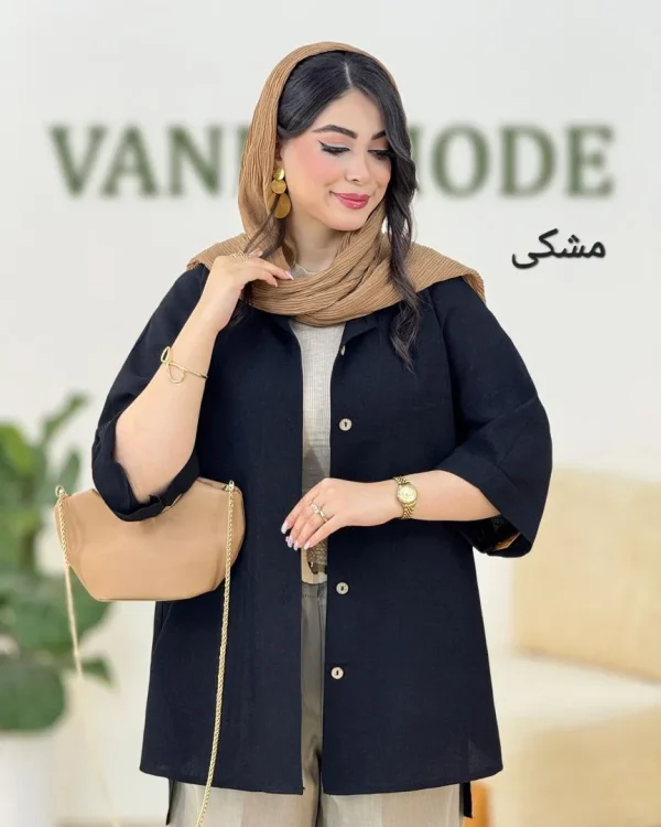 مانتو اسلپ آستین پاکتی کد g846