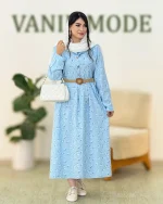 ماکسی سه دکمه شانتون کمربنددار کد g905 01
