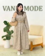 ماکسی سه دکمه شانتون کمربنددار کد g905 02