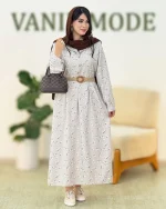 ماکسی سه دکمه شانتون کمربنددار کد g905 04