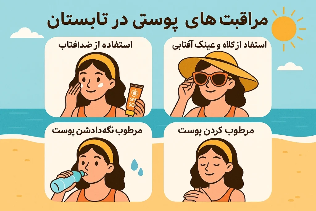 مراقبت های پوستی در تابستان