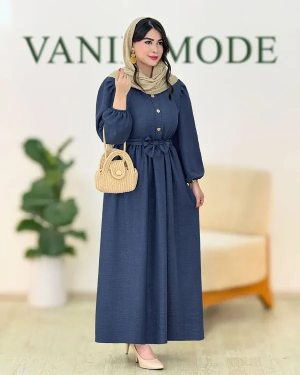 پیراهن سه دکمه یقه گرد کد g878