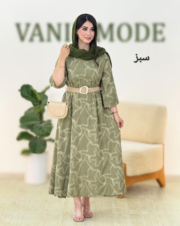 پیراهن پتینه آستین پاکتی کد g904