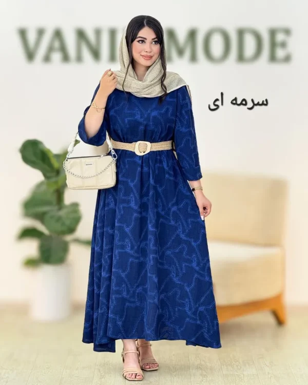 پیراهن پتینه آستین پاکتی کد g904