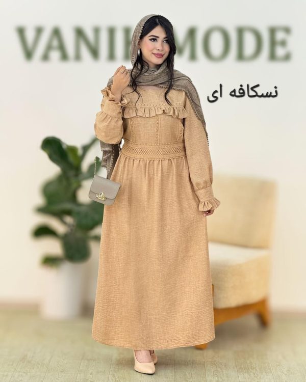 پیراهن گیپور یقه گرد کد g882