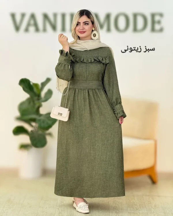 پیراهن گیپور یقه گرد کد g882