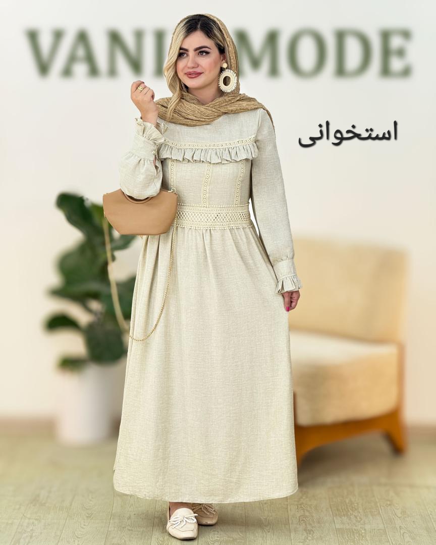 پیراهن گیپور یقه گرد کد g882