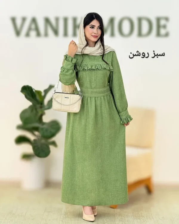 پیراهن گیپور یقه گرد کد g882
